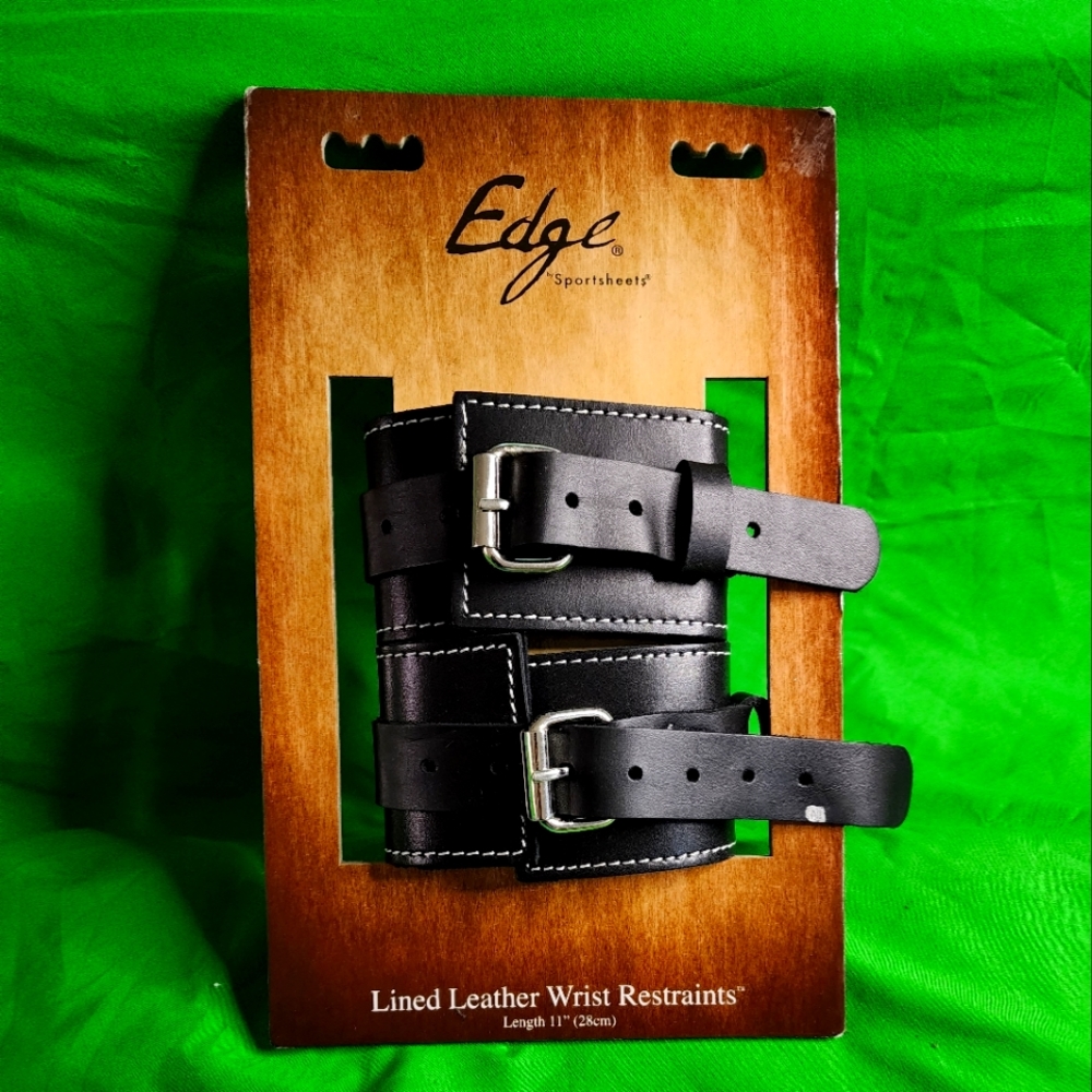 Edge Lined leather wrist cuffs